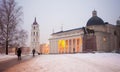 Vilnius Cathedral at dawn Royalty Free Stock Photo