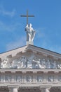 Vilnius cathedral detail against blue sky Royalty Free Stock Photo