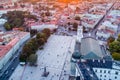 Vilnius Cathedral square aerial Royalty Free Stock Photo
