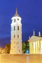 Vilnius. Cathedral of St. Stanislaus in the central square. Royalty Free Stock Photo