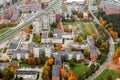 Vilnius city aerial view - Lithuanian capital Royalty Free Stock Photo