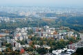 Vilnius city aerial view - Lithuanian capital bird eye view Royalty Free Stock Photo