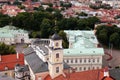 Vilnius city aerial view from Vilnius University tower. Royalty Free Stock Photo