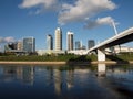 The Vilnius city center view with skyscrapers