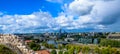 Vilnius city and clouds top view