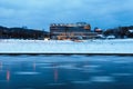 Vilnius city Forum Palace at winter time