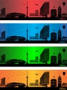 Vilnius city in a four different colors