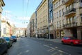 Vilnius city Gediminas street on morning time Royalty Free Stock Photo