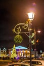 Vilnius city, Lithuania 2022. Christmas time decorated town. Royalty Free Stock Photo