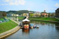 Vilnius city Neris river on spring time Royalty Free Stock Photo