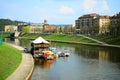 Vilnius city Neris river on spring time Royalty Free Stock Photo