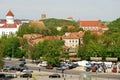 Vilnius city street life in spring time Royalty Free Stock Photo