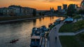 Vilnius city at sunset