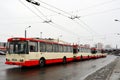 Vilnius city troleybuss in Zirmunai district Nord city