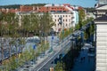 Vilnius cityscape with Gediminas avenue and Lukiskiu square