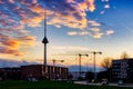 Vilnius cityscape at sunset