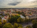 Vilnius, Lithuania: aerial top view of old town in autumn Royalty Free Stock Photo