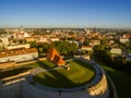 Vilnius, Lithuania: aerial top view of the old town Royalty Free Stock Photo