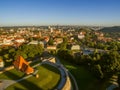 Vilnius, Lithuania: aerial top view of the old town Royalty Free Stock Photo