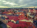 Vilnius, Lithuania: aerial top view of the old town Royalty Free Stock Photo