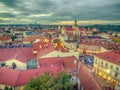 Vilnius, Lithuania: aerial top view of the old town Royalty Free Stock Photo