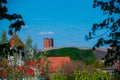 Vilnius, Lithuania - 06 05 2023: From afar, a view of the landmark of Vilnius - Gediminas' Tower. Royalty Free Stock Photo