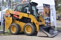 Caterpillar heavy duty equipment vehicle and logo Royalty Free Stock Photo