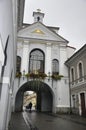 Vilnius,Lithuania-august 24-Gate of dayspring in rainy Vilnius