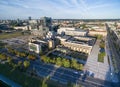 VILNIUS, LITHUANIA - AUGUST 06, 2018: Lithuanian Parliament and National Library In Background Royalty Free Stock Photo