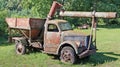 A modification of the Soviet GAZ-51 rotted  broken  rusty  ruck for agriculture is in the Bread Museum Royalty Free Stock Photo