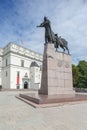 Vilnius, Lithuania AUGUST 13, 2023. Monument to Grand Duke Gediminas Royalty Free Stock Photo