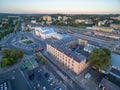 VILNIUS, LITHUANIA - AUGUST 04, 2018: Vilnius Train Station and Traffic Circle in Background Royalty Free Stock Photo