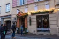 Christmas decorations on the streets of Vilnius in Lithuania Royalty Free Stock Photo