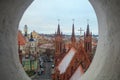 Gothic Saint Anne Church and cityscape of Vilnius old town, Vilnius, Lithuania