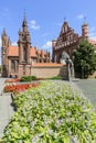 Vilnius, lithuania, europe, church of st anne and the monastery church of saint bernardino