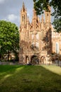 Vilnius, lithuania, europe, church of st anne and the monastery church of saint bernardino