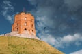 Vilnius, Lithuania. Famous Tower Of Gediminas Or Gedimino In Historic Center Royalty Free Stock Photo