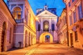 Vilnius, Lithuania: the Gate of Dawn, Lithuanian Ausros, Medininku vartai, Polish Ostra Brama in the sunrise