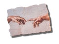 Vatican souvenir refrigerator magnet with The Creation of Adam by Michelangelo Royalty Free Stock Photo