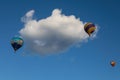 Colorful hot air balloons in the sky