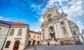 VILNIUS, LITHUANIA - JULY 9, 2017: Gates of Basilian monastery and Catholic church of Saint Therese Royalty Free Stock Photo
