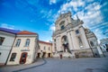 VILNIUS, LITHUANIA - JULY 9, 2017: Gates of Basilian monastery and Catholic church of Saint Therese Royalty Free Stock Photo
