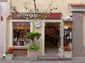 Gift and decor shop with decorative tree in the Old Town of Vilnius, Lithuania