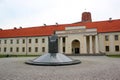 Vilnius, Lithuania - July 13, 2017: Statue of Mindaugas, the first known Grand Duke of Lithuania in front of National Museum of