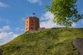 Gediminas Tower on the hill in the old town center in Vilnius, Lithuania Royalty Free Stock Photo