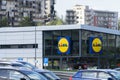 Vilnius, Lithuania - May 12, 2021: Lidl Supermarket store in Vilnius, Lithuania. Lidl is popular German discount