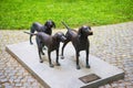 Vilnius, Lithuania - Monument to hunting dogs Lithuanian Shepherd Dog