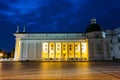 Vilnius, Lithuania. Night Or Evening View OF Cathedral Basilica Royalty Free Stock Photo