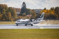 Finnair ATR 72-500 OH-ATJ landing in VNO Vilnius International Airport