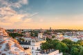 Vilnius, Lithuania. Old Town Historic Center Cityscape Under Dramatic Sky And Bright Sun In Sunny Summer Day. Travel Royalty Free Stock Photo